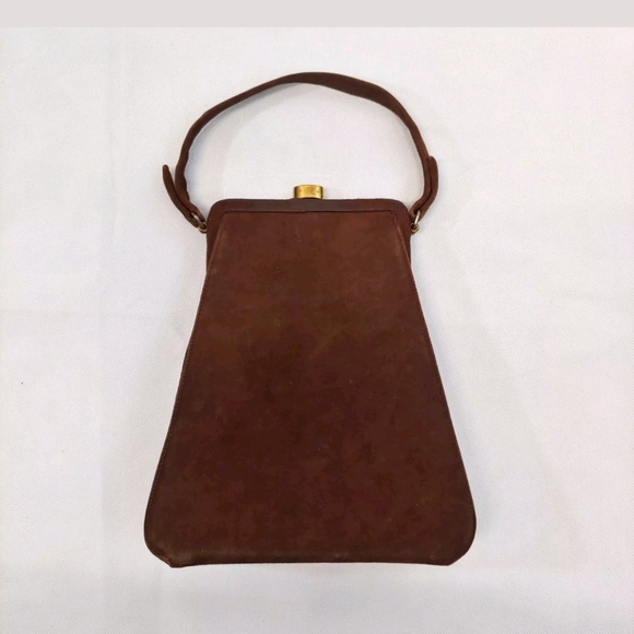 unknown Handbags - Vintage Art Deco Leather Suede Clutch Purse